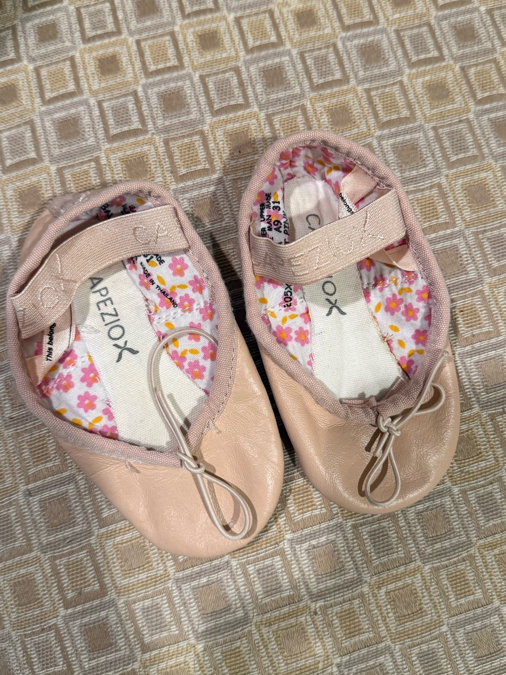 Capezio Pink Ballet Flats for Babies Soft Leather